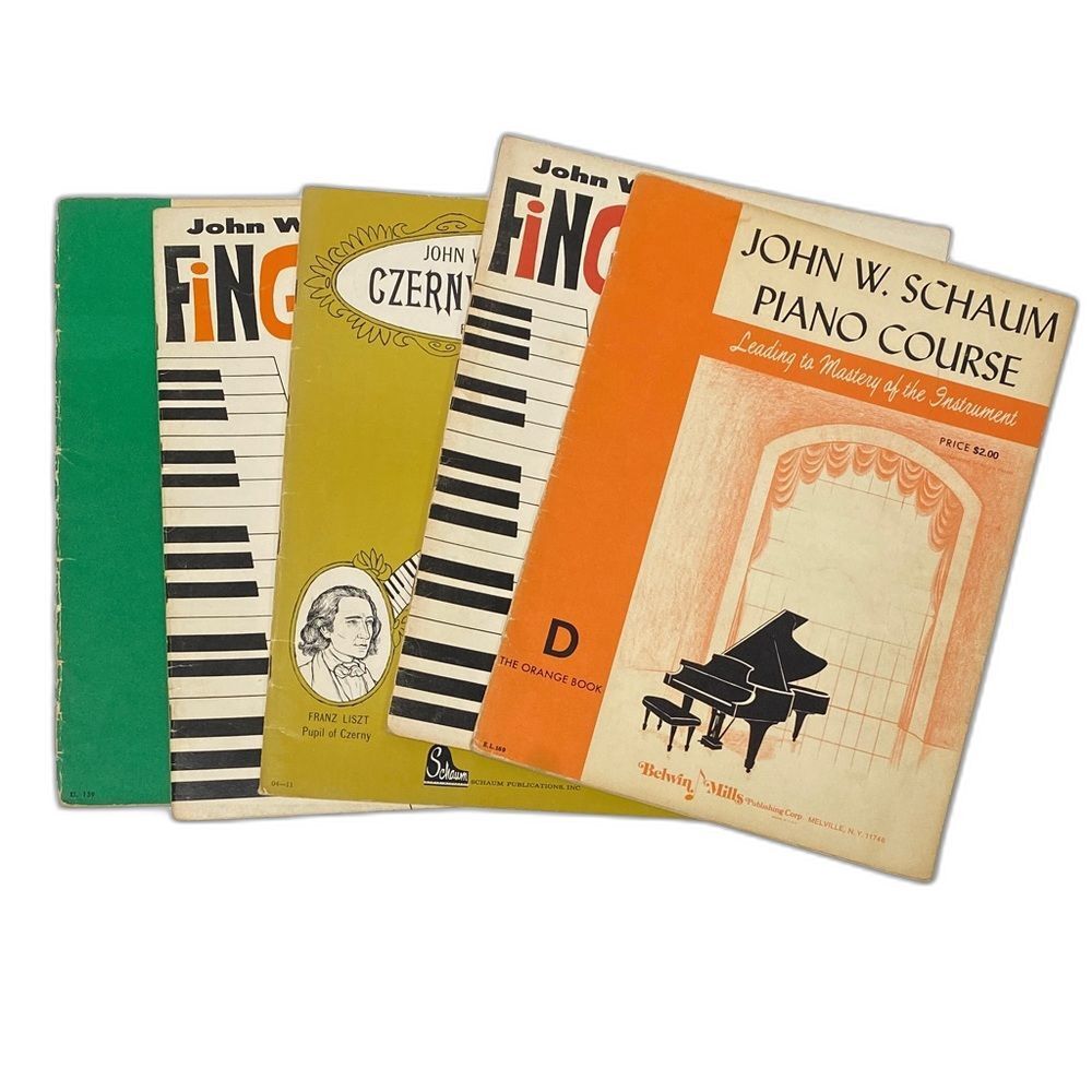 Vintage John W. Schaum Piano Course Books 5 Piece Lot